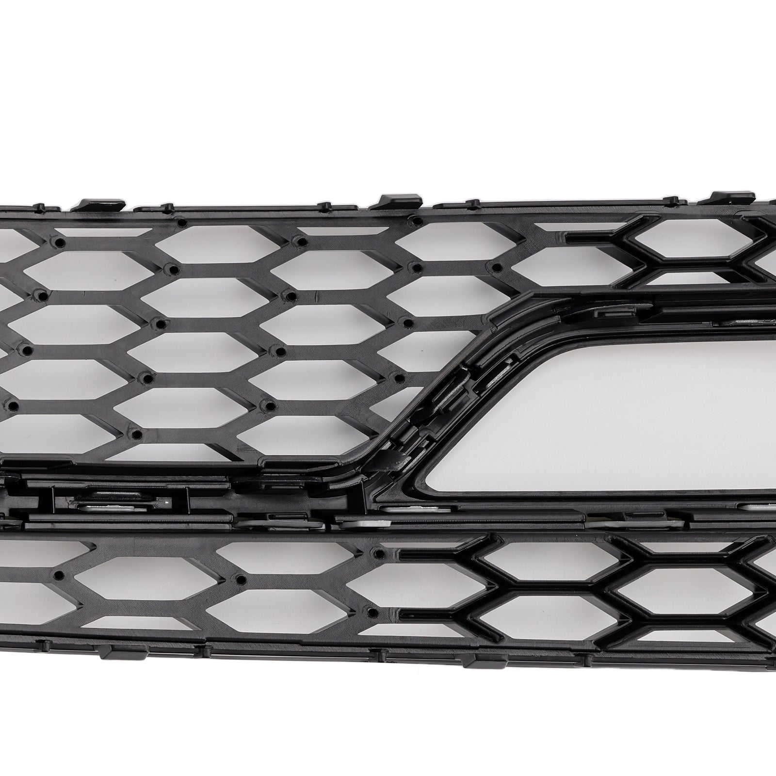 2013-2016 Audi A5 S-Line S5 Black Front Fog Lamp Grill Grille — Pair (8T0807681K / 8T0807682K)