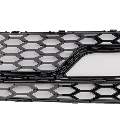 2013-2016 Audi A5 S-Line S5 Black Front Fog Lamp Grill Grille — Pair (8T0807681K / 8T0807682K)