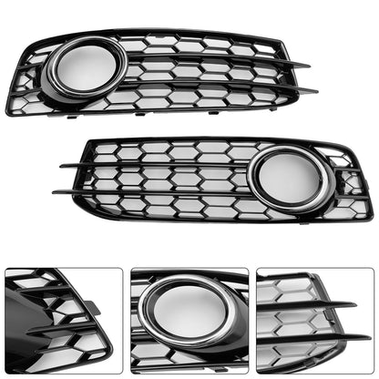 2009-2012 Audi A3 8P S-Line Honeycomb Front Bumper Fog Light Grille Cover (8P0807682)