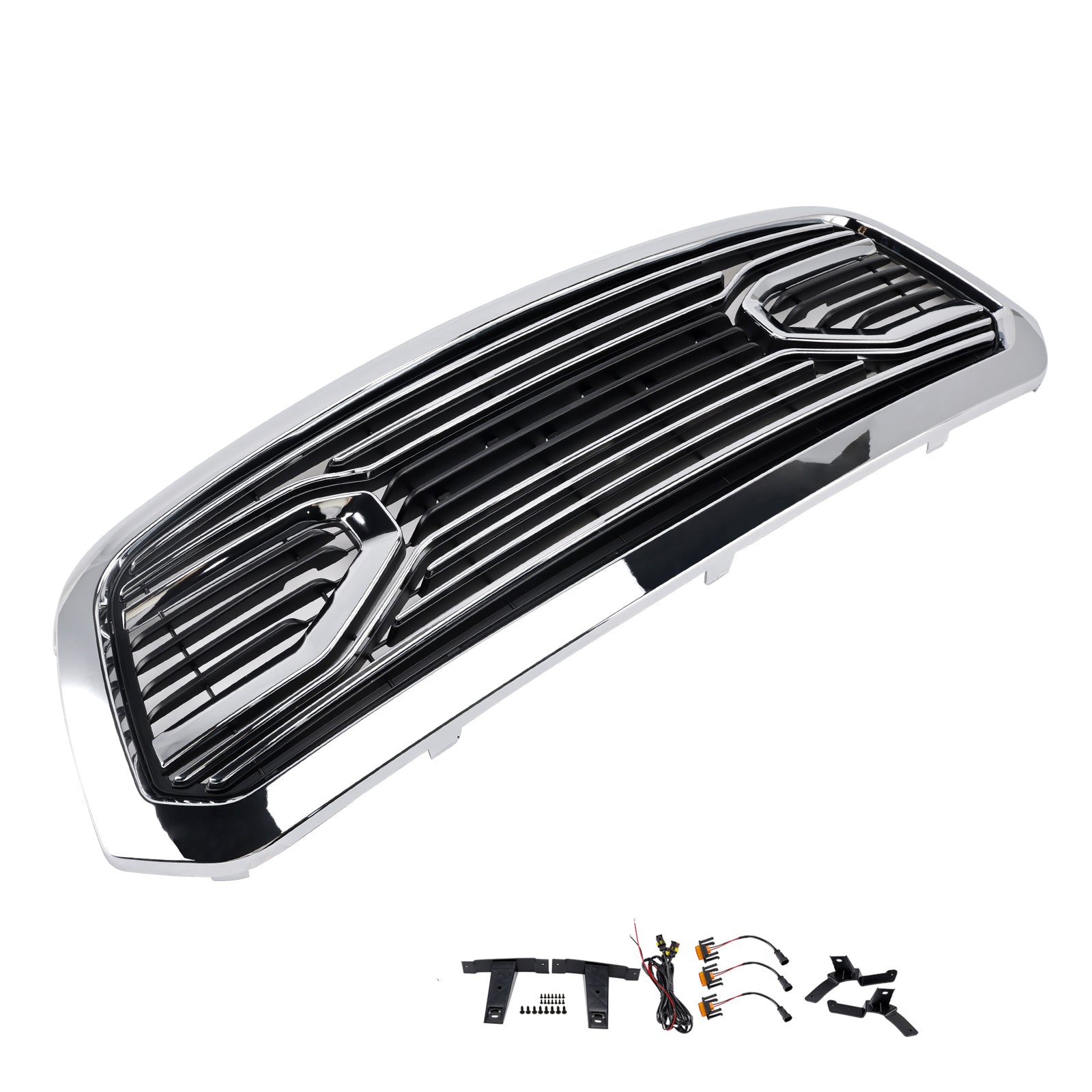2013-2018 Dodge Ram 1500 Big Horn Style Chrome Front Bumper Grille