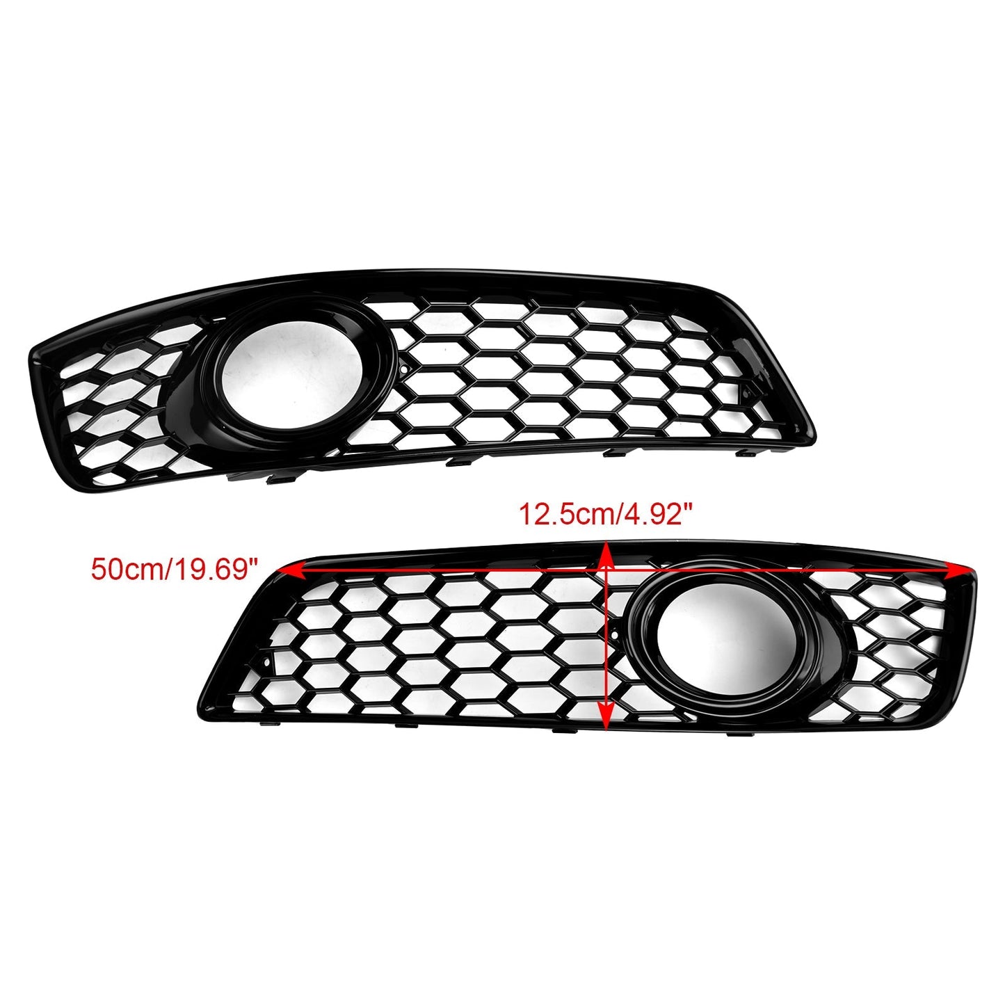2009-2013 Audi A3 8P Standard Version Honeycomb Front Bumper Fog Light Grill Cover