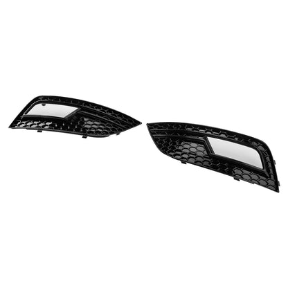 2013-2015 Audi A4 B8.5 Black Fog Light Cover Grille — Pair (8K0807681K / 8K0807682K)