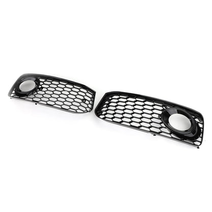 2008-2012 Audi A5 S-Line S5 B8 RS5 Style Black Fog Light Grill Grille — Pair