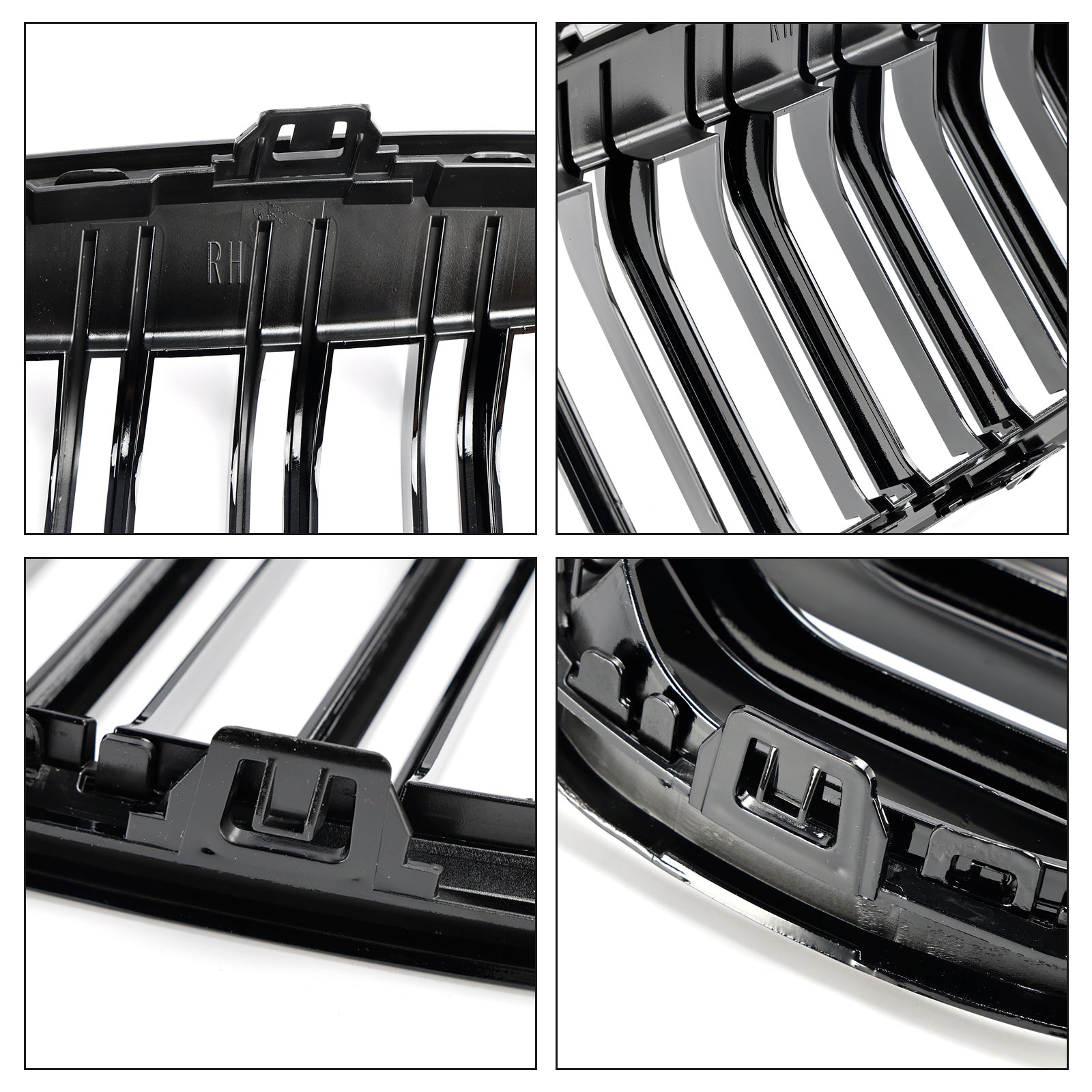 2018-2021 BMW 2 Series F45 F46 Gloss Black Front Kidney Grille — Pair