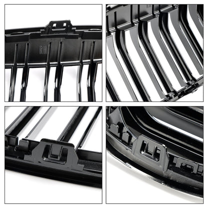 2018-2021 BMW 2 Series F45 F46 Gloss Black Front Kidney Grille — Pair