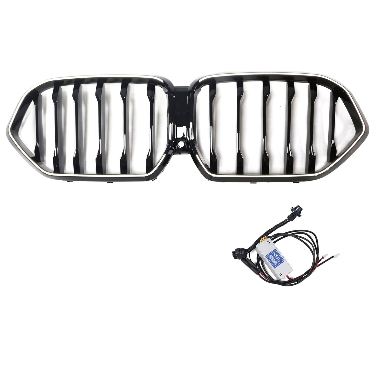 2023-2025 BMW X6 G06 M60i Black Front Bumper Grille with Camera Hole
