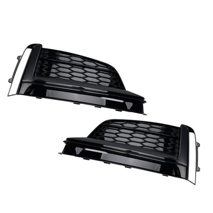 2018-2019 Audi A5 S-Line S5 Front Bumper Fog Light Grille Cover (Black)