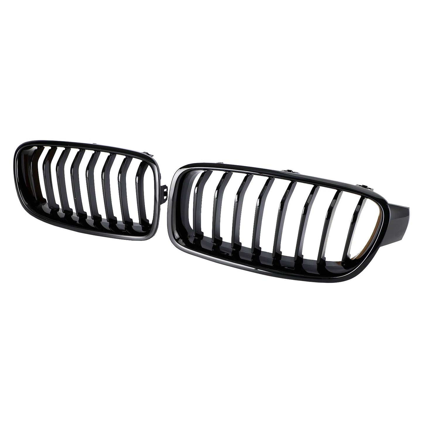 2012-2019 BMW 3 Series F30 F31 F35 Gloss Black Front Kidney Grill — Pair (51137263481 / 51137263482)