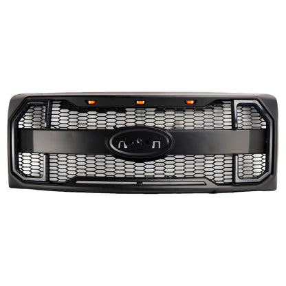 2009-2014 Ford F150 Matte Black Raptor Style Front Bumper Grille Grill Generic