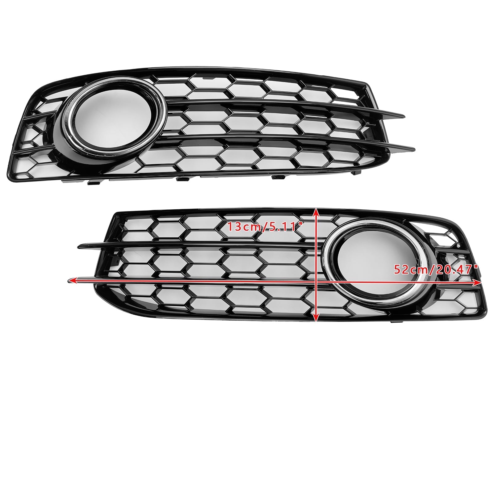 2009-2012 Audi A3 8P S-Line Honeycomb Front Bumper Fog Light Grille Cover (8P0807682)