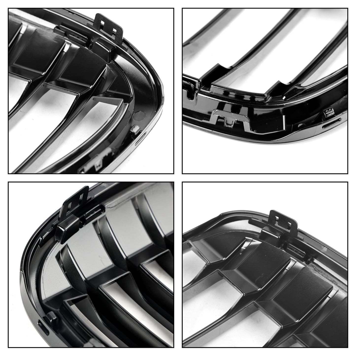 2016-2018 BMW X1 F48 F49 Gloss Black Front Kidney Grille — Pair