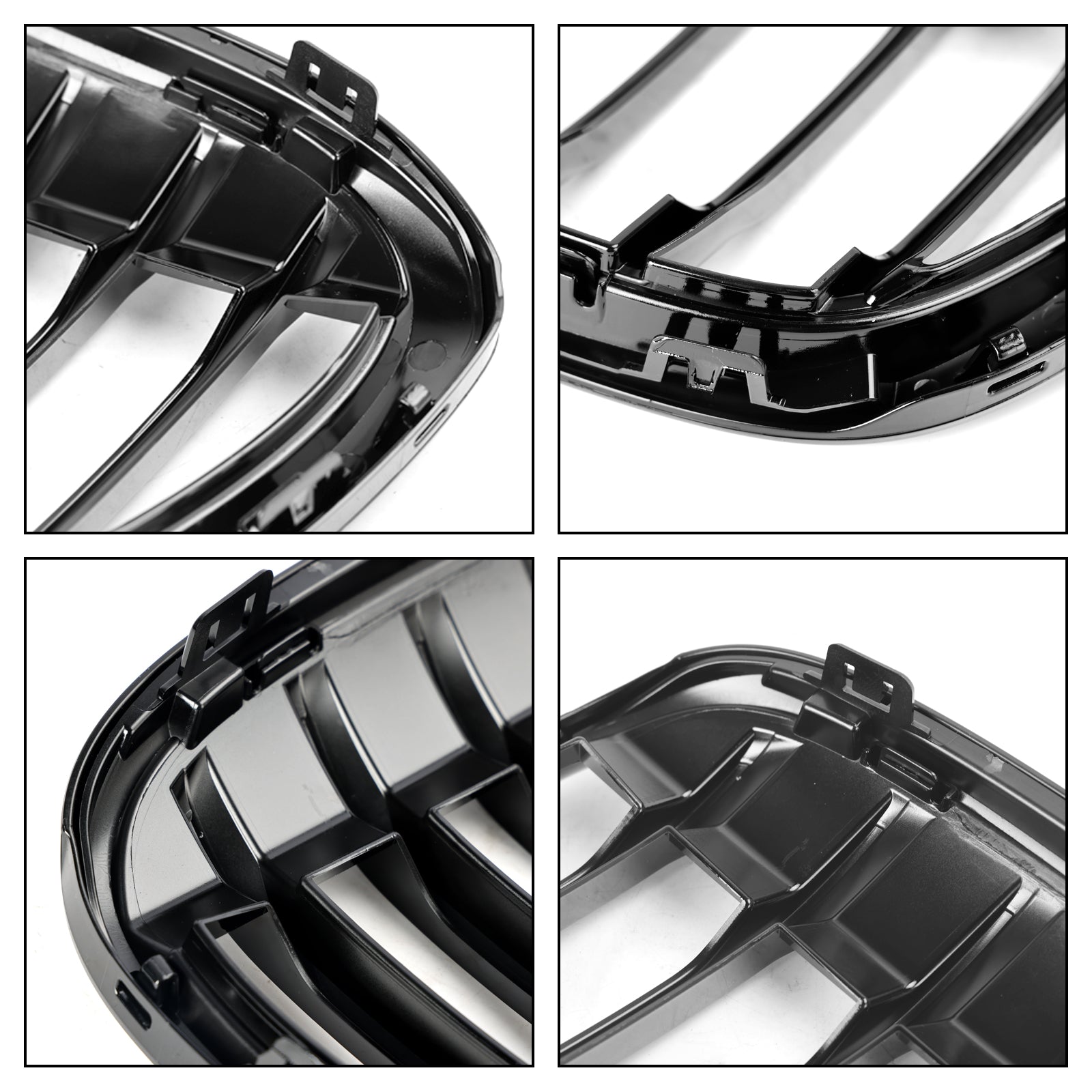 2016-2018 BMW X1 F48 F49 Gloss Black Front Kidney Grille — Pair