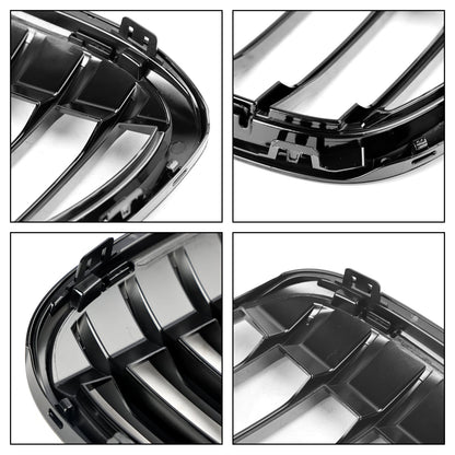 2016-2018 BMW X1 F48 F49 Gloss Black Front Kidney Grille — Pair