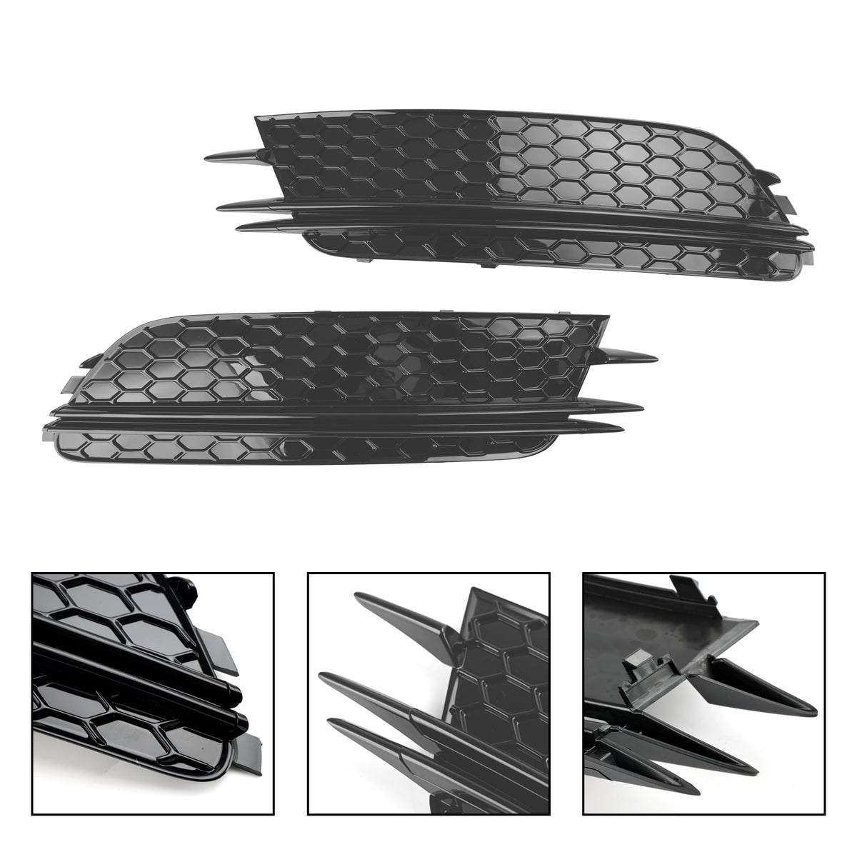 2012-2015 Audi A6 C7 Sedan Avant Standard Version Front Fog Light Cover Bezel Grille — Pair (7911070549)