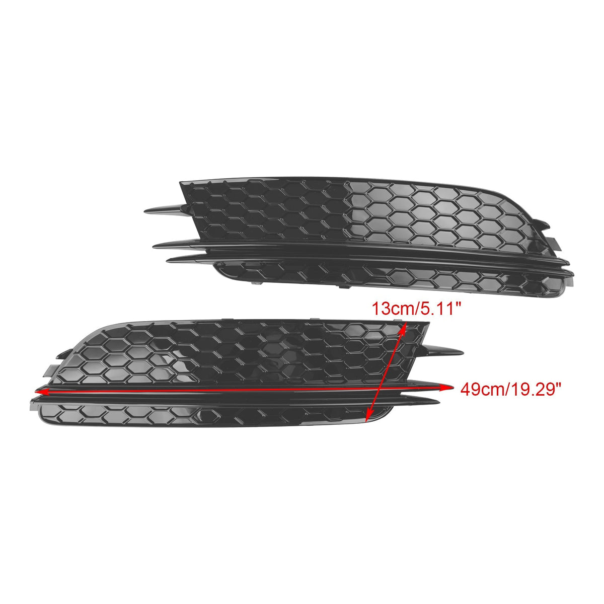 2012-2015 Audi A6 C7 Sedan Avant Standard Version Front Fog Light Cover Bezel Grille — Pair (7911070549)