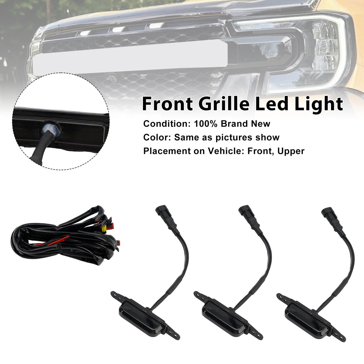White Led Light Front Bumper Grille Fit Ford Ranger Next Gen Wildtrak 2023-2025