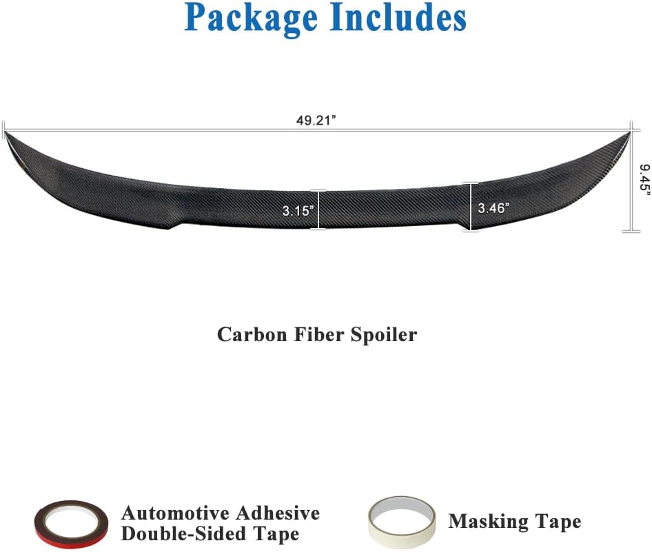 AeroBon CF Trunk Spoiler BMW 3 Series F30 / M3 F80 (2013-2018) CS - product detail view