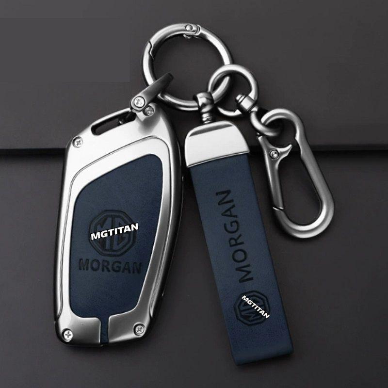 MG Car Key Cover, Zinc Alloy and Silicone Chain Case