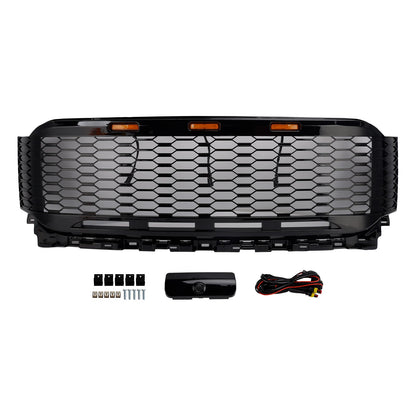 Replacement ABS Front Bumper Grille Grill Fit Ford F150 2021-2023 Raptor W/ LED