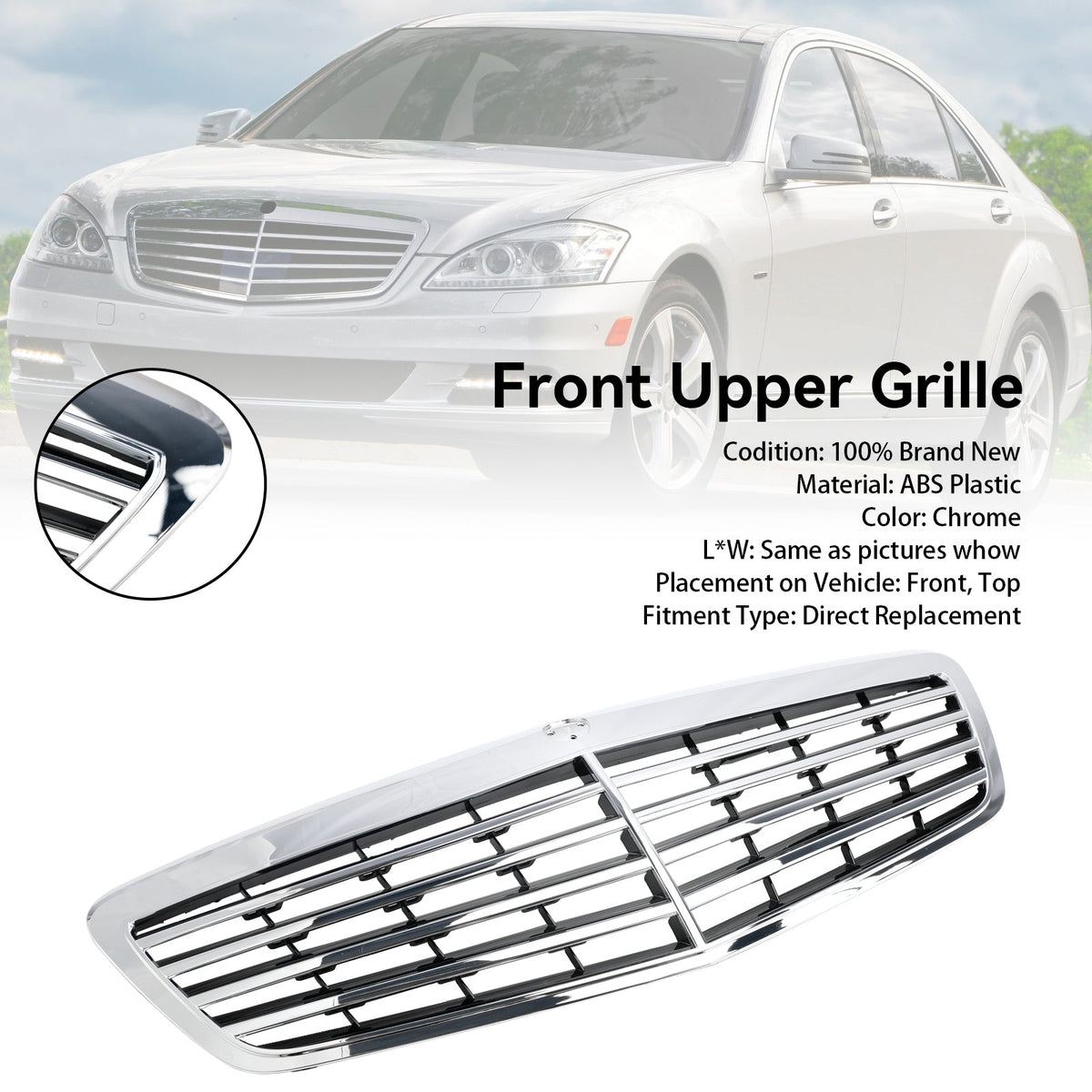 2010-2013 Mercedes-Benz S-Class W221 S550 S600 S63 S65 Front Grille (22188000837712)