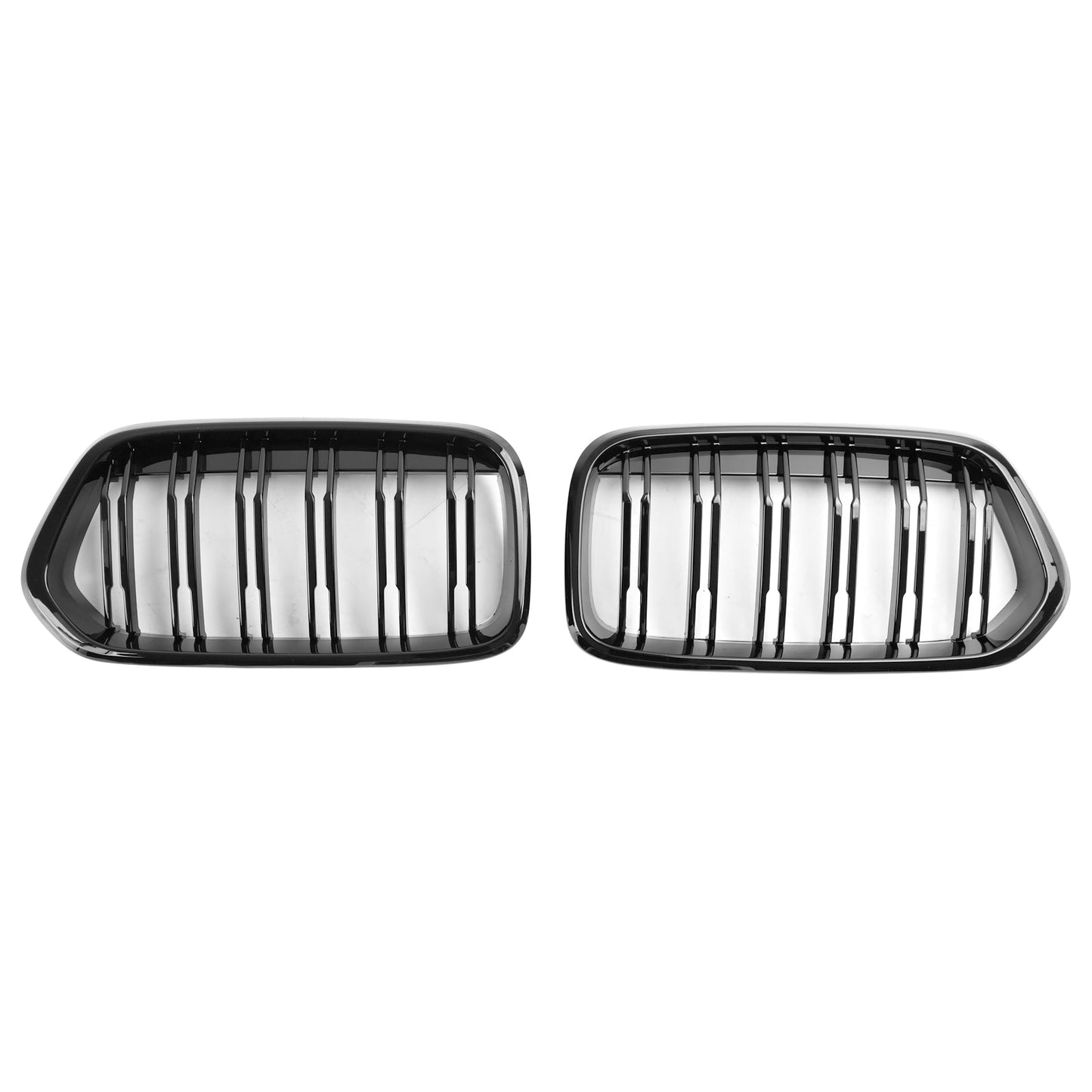 2018-2023 BMW X2 F39 Gloss Black Front Bumper Kidney Grille — Pair (51712455246 / 51712455247)