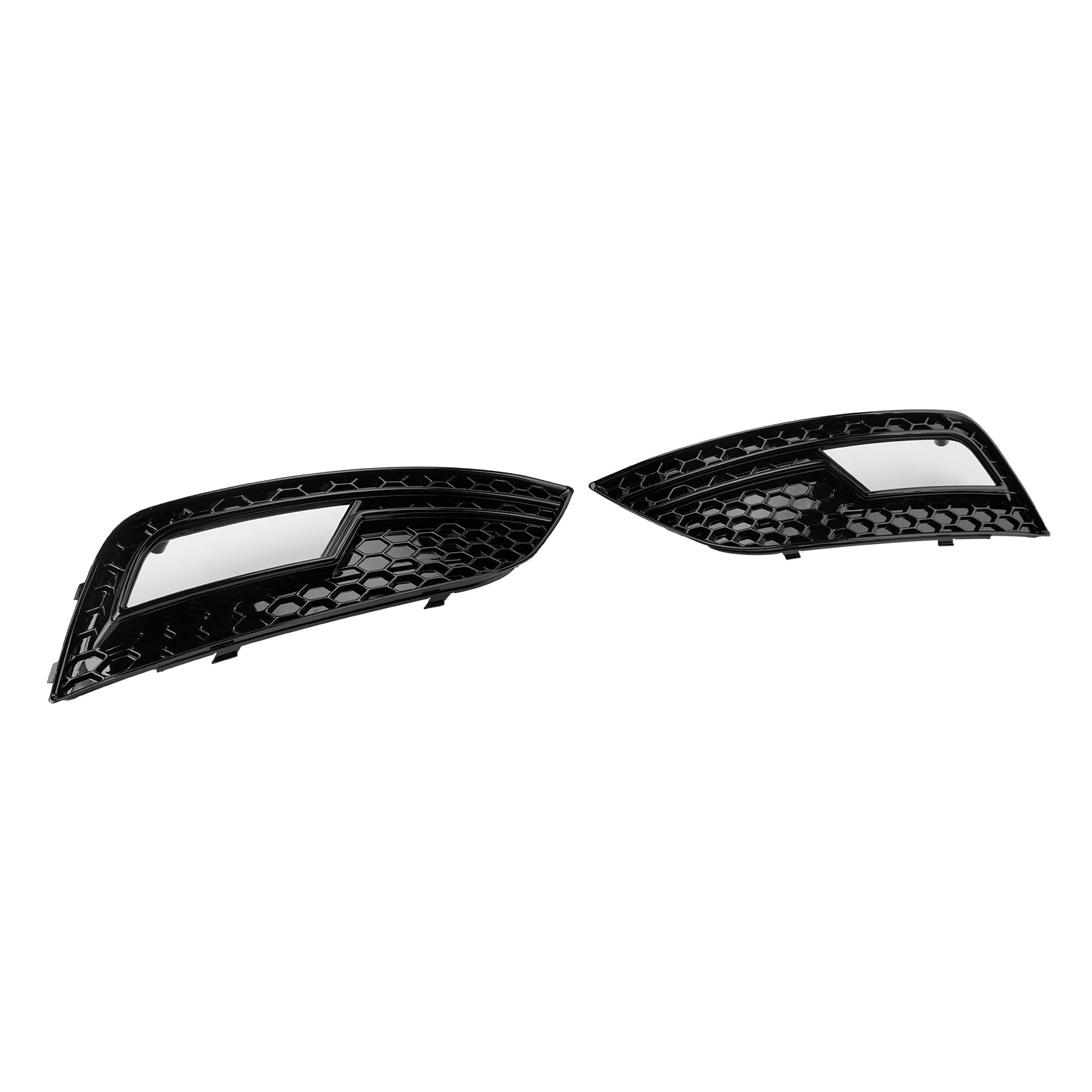 2013-2015 Audi A4 B8.5 Black Fog Light Cover Grille — Pair (8K0807681K / 8K0807682K)