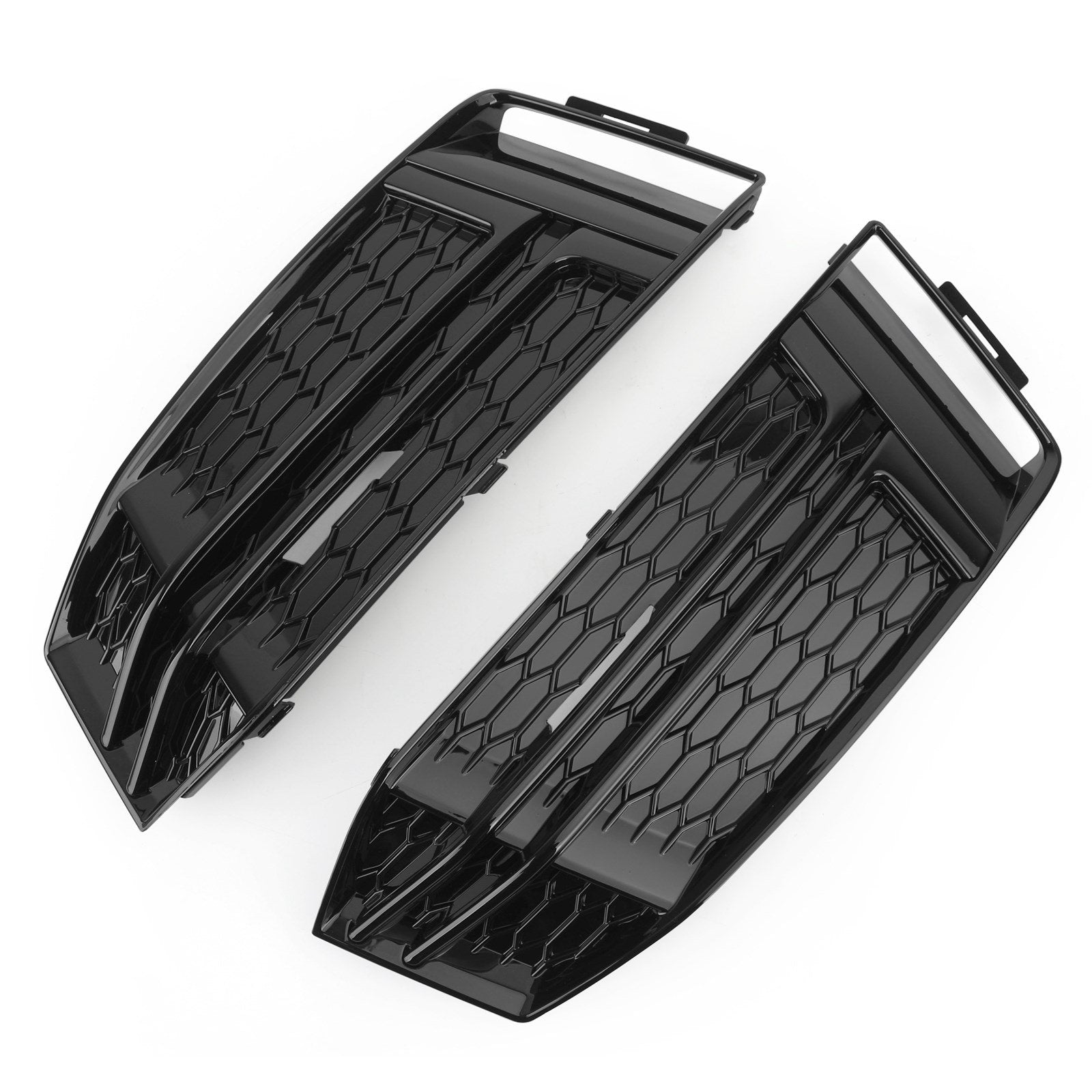 2016-2018 Audi A4 B9 S-Line Black Front Fog Light Cover Bumper Grill