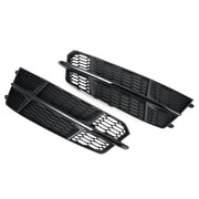 2016-2018 Audi A6 C7 S-Line Front Bumper Lower Grille Matte Black — Pair (4G0807681AN / 4G0807682AN)