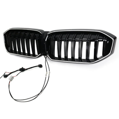 2023-2024 BMW 3 Series G20 G21 G28 Gloss Black Front Kidney Grille Mesh