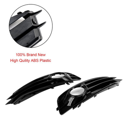 2009-2012 Audi A3 8P S-Line Front Lower Bumper Grille Fog Light Cover — Pair (8P0807682 / 8P0807681)