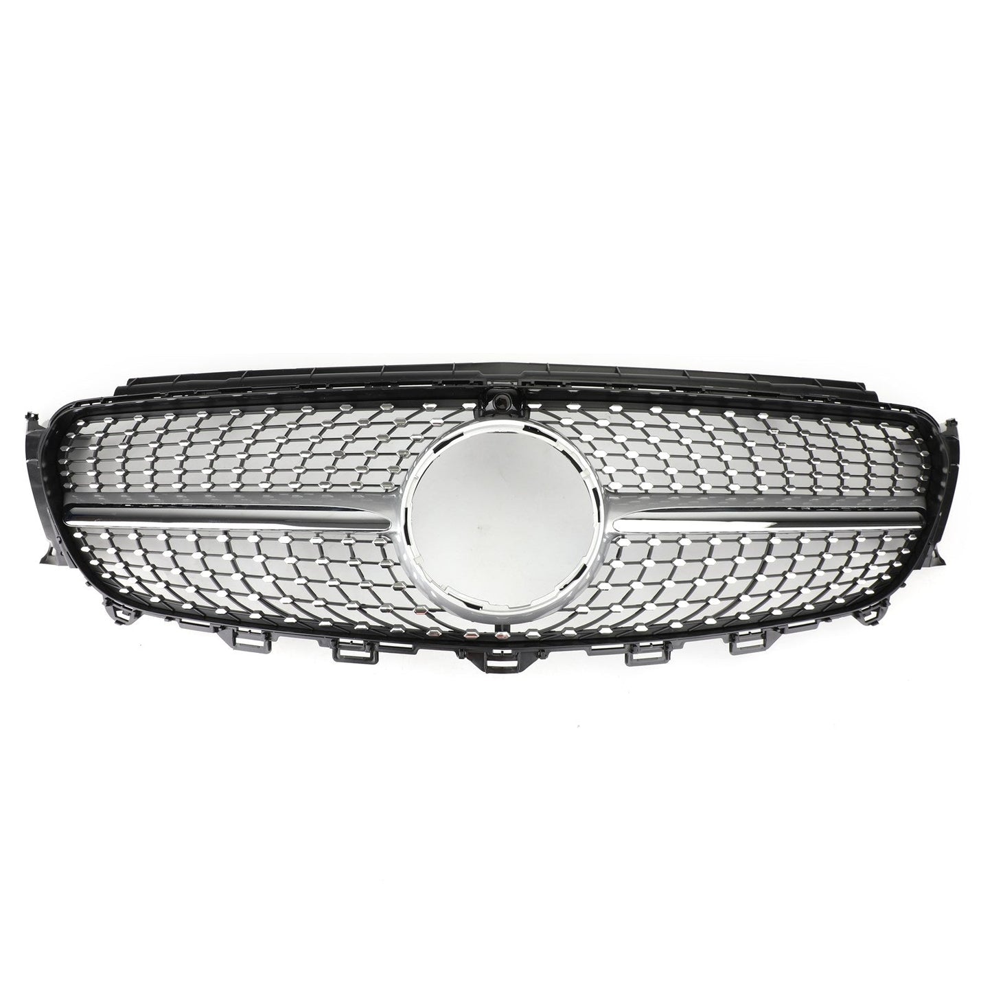 2017-2019 Mercedes-Benz E-Class W213 E200 E250 E300 Diamond Silver Border Front Grille
