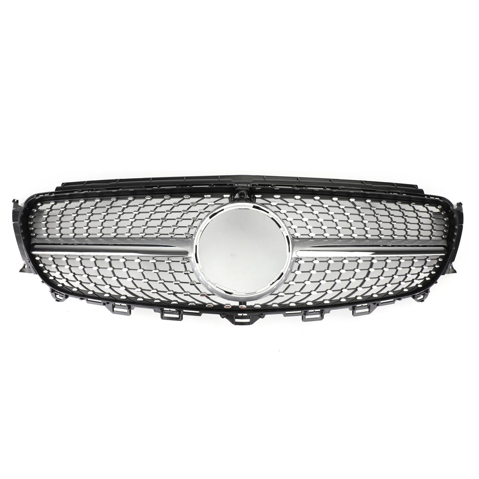 2017-2019 Mercedes-Benz E-Class W213 E200 E250 E300 Diamond Silver Border Front Grille