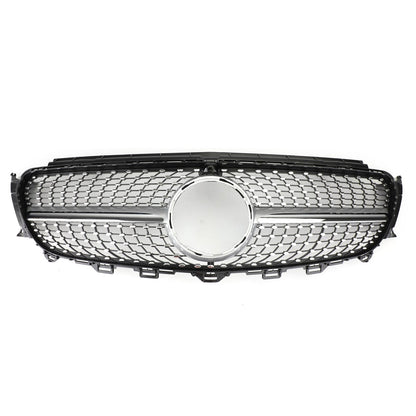 2017-2019 Mercedes-Benz E-Class W213 E200 E250 E300 Diamond Silver Border Front Grille