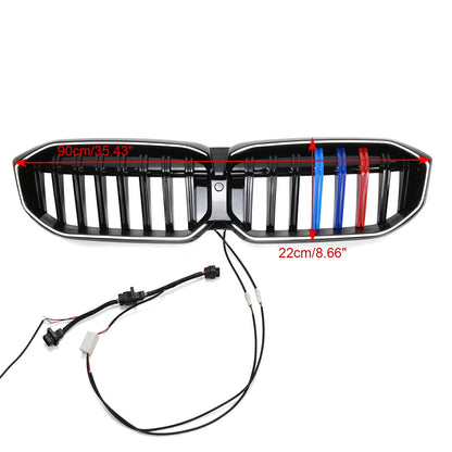 2023-2024 BMW 3 Series G20 G21 G28 Gloss Black Front Kidney Grille Mesh