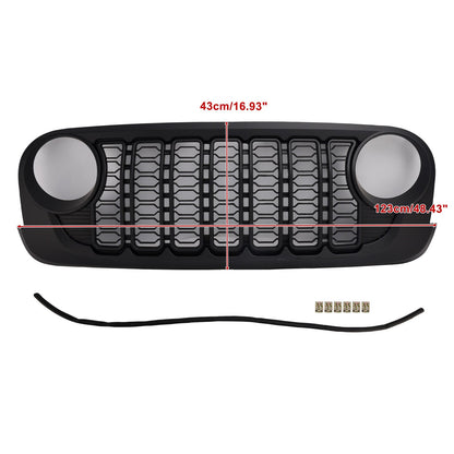 2007-2018 Jeep Wrangler JK JKU Unlimited Black Front Bumper Grille