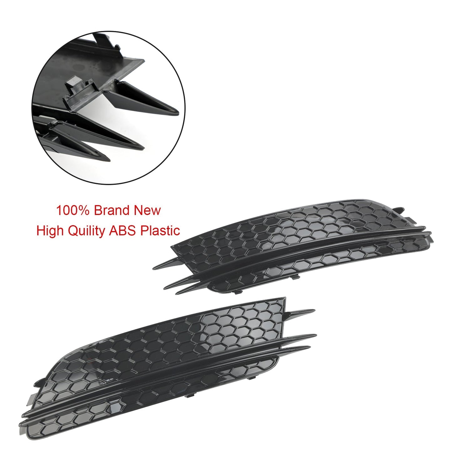 2012-2015 Audi A6 C7 Sedan Avant Standard Version Front Fog Light Cover Bezel Grille — Pair (7911070549)