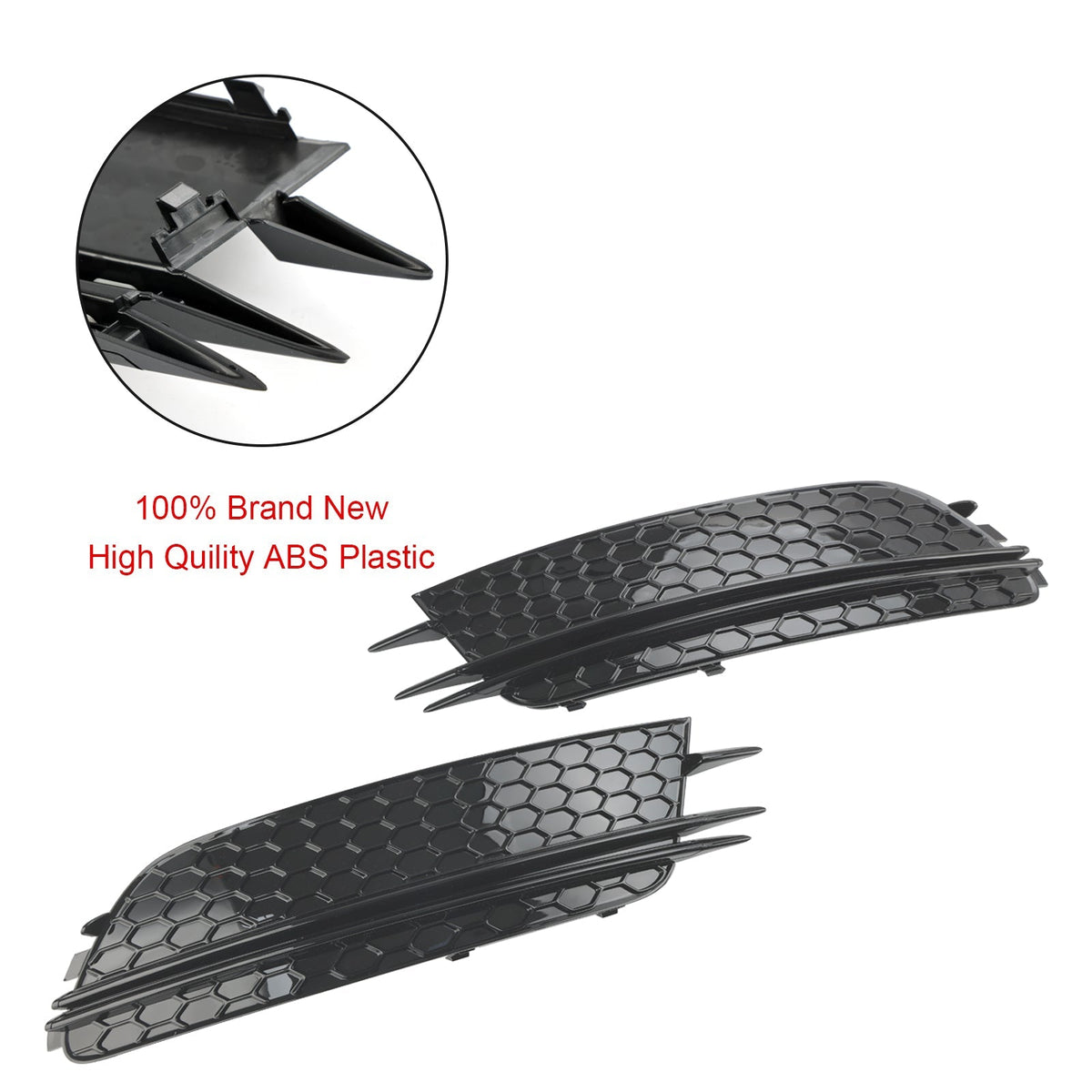 2012-2015 Audi A6 C7 Sedan Avant Standard Version Front Fog Light Cover Bezel Grille — Pair (7911070549)