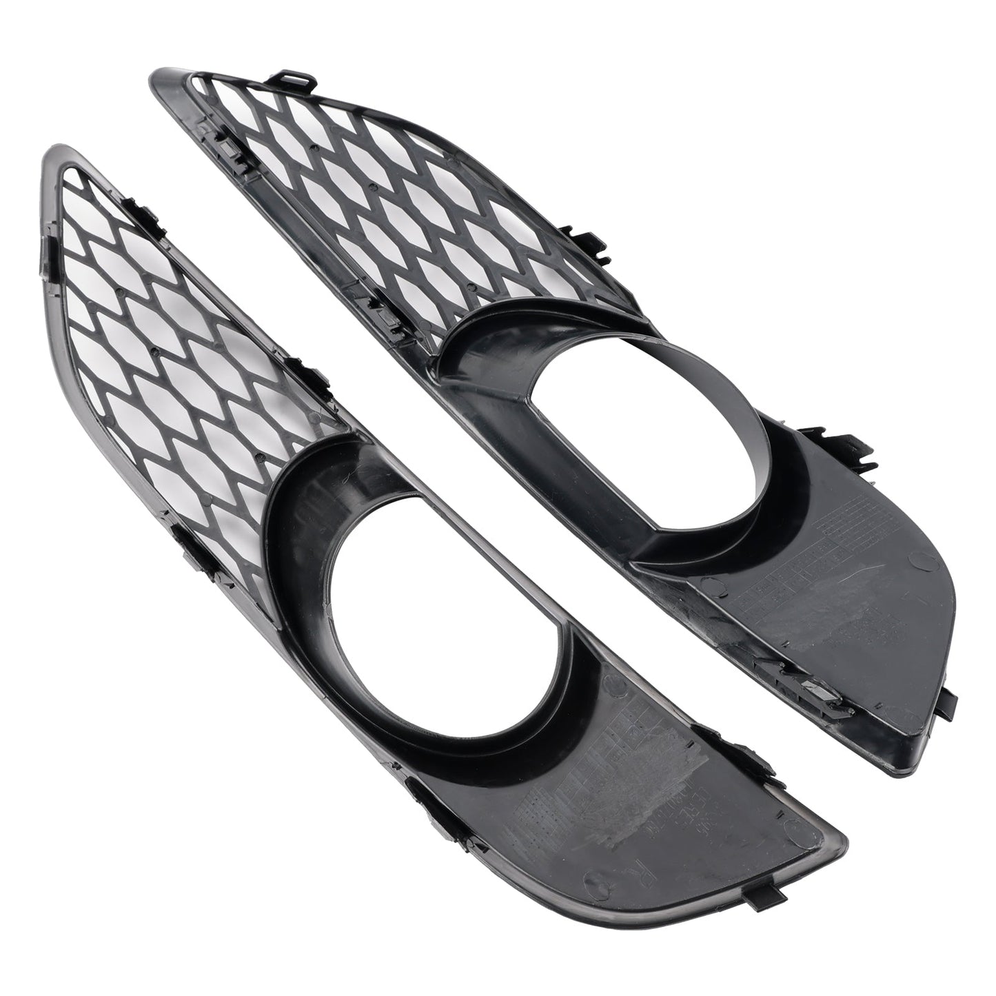 2010-2015 Audi Q7 Front Bumper Fog Light Grill Lamp Cover — Pair (4L0807675C / 4L0807676C)