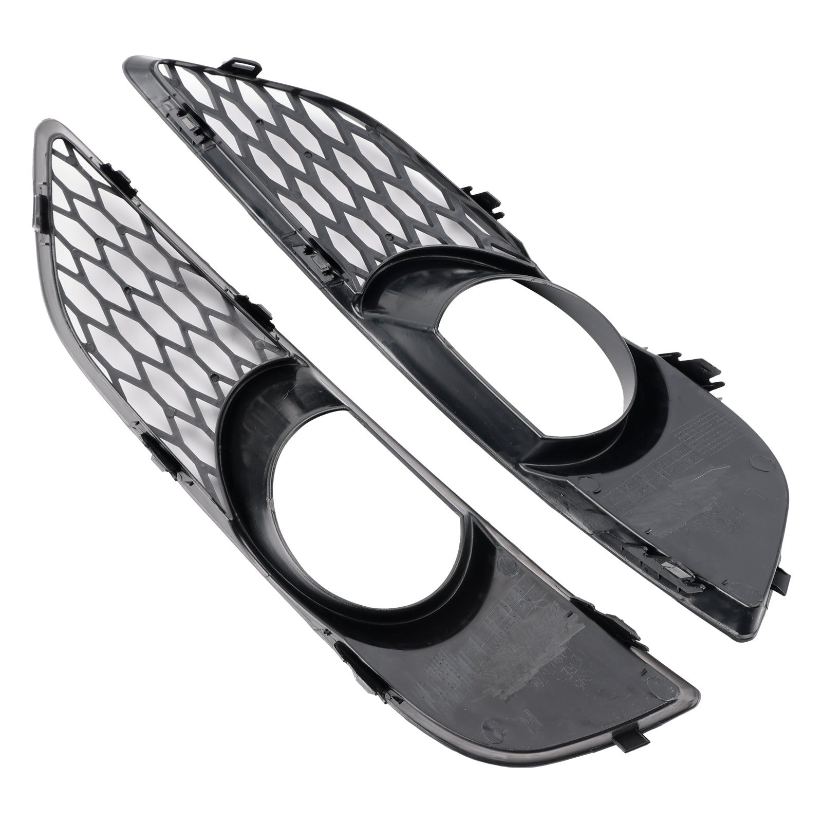 2010-2015 Audi Q7 Front Bumper Fog Light Grill Lamp Cover — Pair (4L0807675C / 4L0807676C)