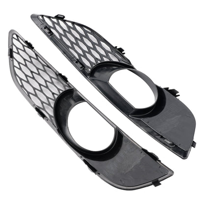 2010-2015 Audi Q7 Front Bumper Fog Light Grill Lamp Cover — Pair (4L0807675C / 4L0807676C)