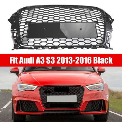 2013-2016 Audi A3 S3 RS3 Style Black Honeycomb Front Hood Bumper Grille