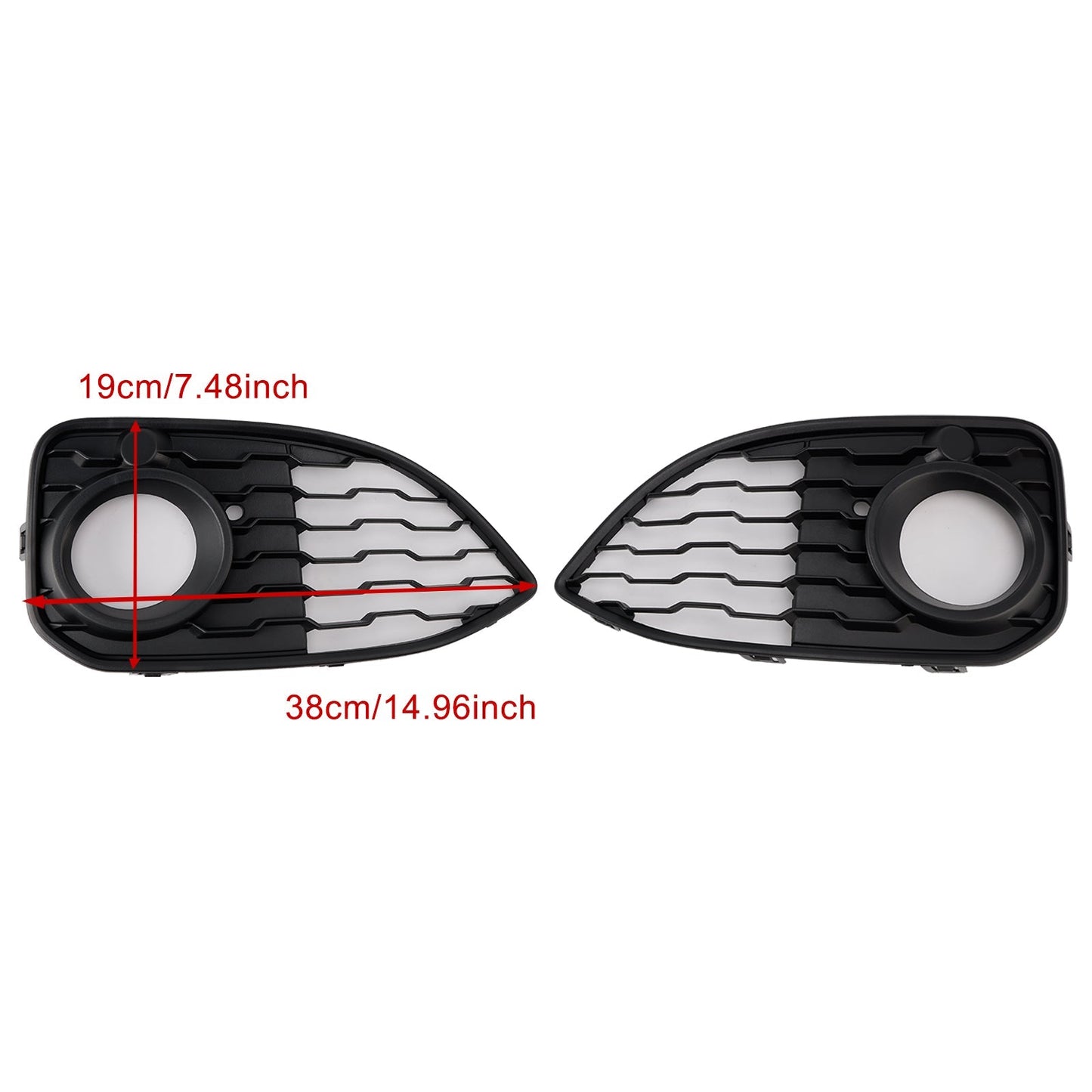 2015-2019 BMW 1 Series F20 F21 LCI Front Fog Light Cover Grille — Pair (51118060281 / 51118060282)