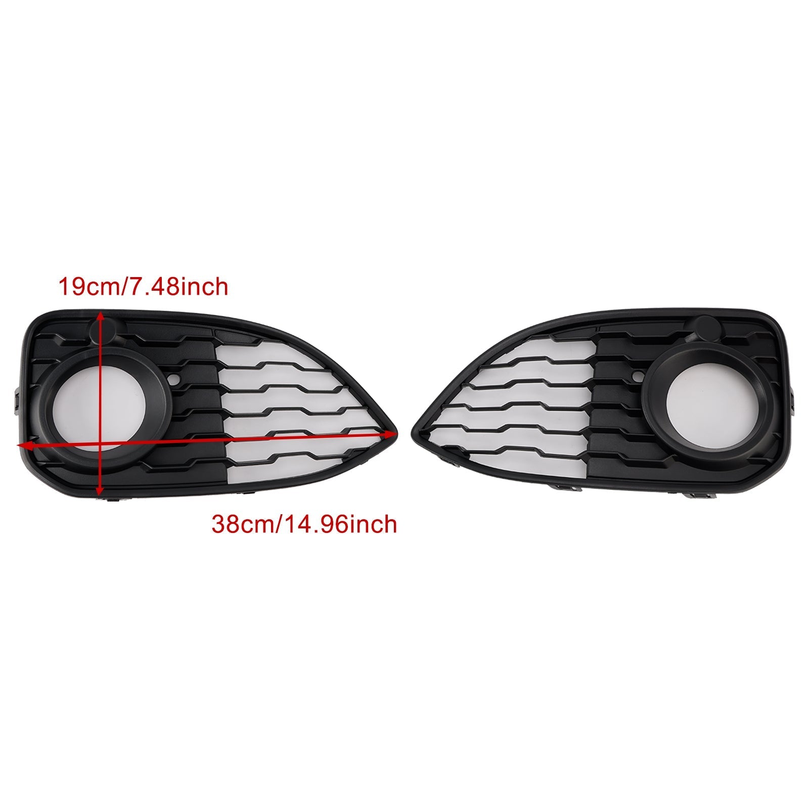2015-2019 BMW 1 Series F20 F21 LCI Front Fog Light Cover Grille — Pair (51118060281 / 51118060282)