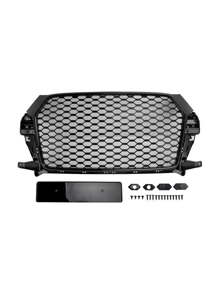 2016-2018 Audi Q3 Gloss Black RSQ3 Style Front Honeycomb Grille