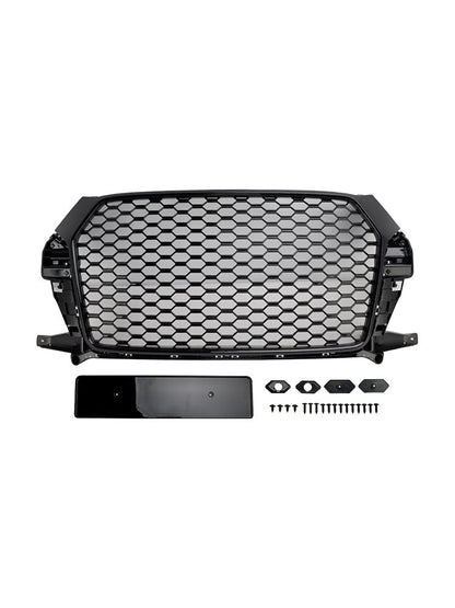 2016-2018 Audi Q3 Gloss Black RSQ3 Style Front Honeycomb Grille