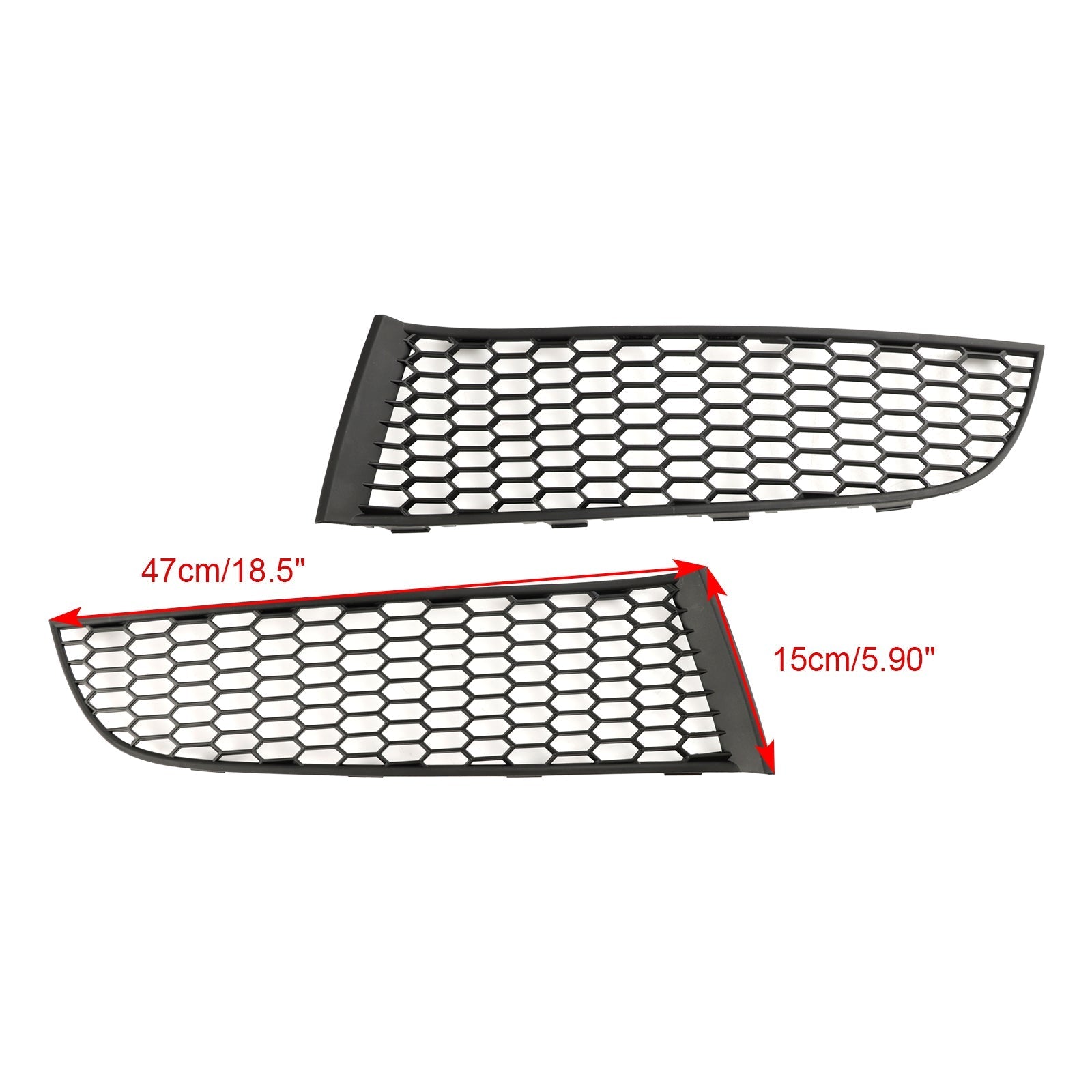 2009-2015 BMW 7 Series F01 F02 Front Bumper Lower Grille — Pair (51117903673 / 51117903674)