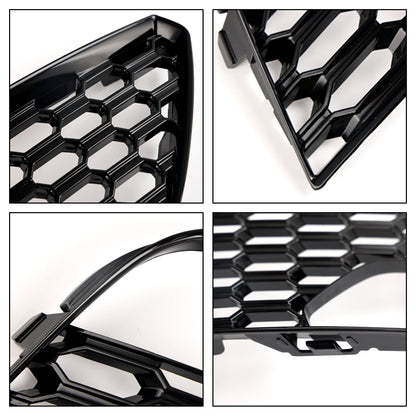 2012-2016 Audi A3 S3 Standard Version Front Bumper Fog Light Surround Cover Grille — Pair (8V3807681 / 8V3807682)