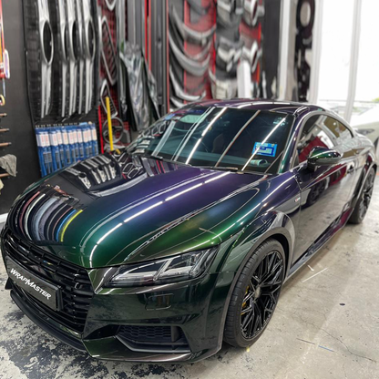 Suple Demon Green Sparkling Chameleon Vinyl Car (PET Liner)
