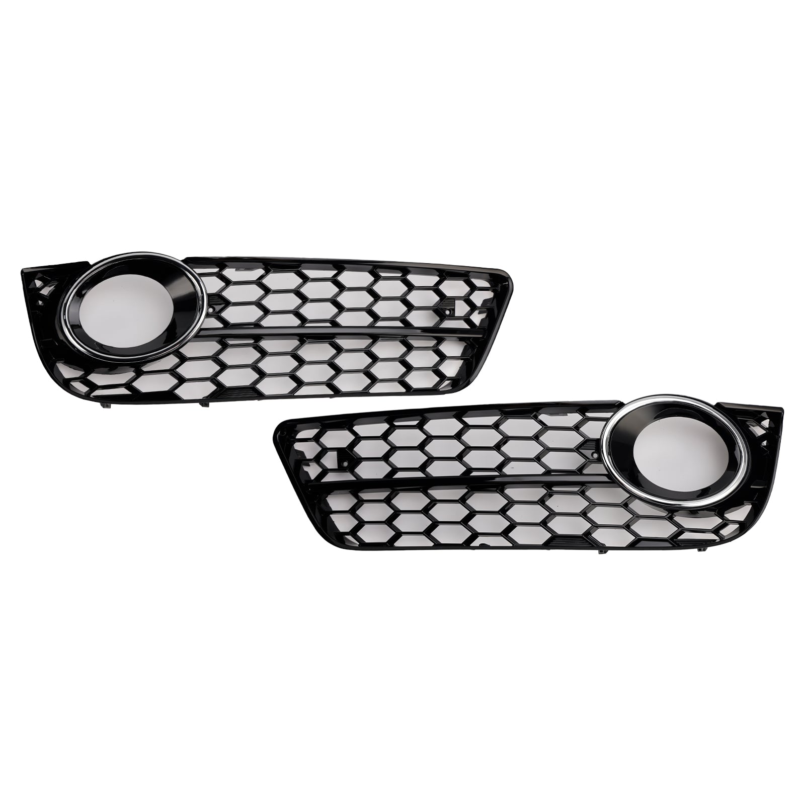 2007-2011 Audi A5 Standard Style Honeycomb Front Fog Lamp Cover Grille — Pair (1522024)