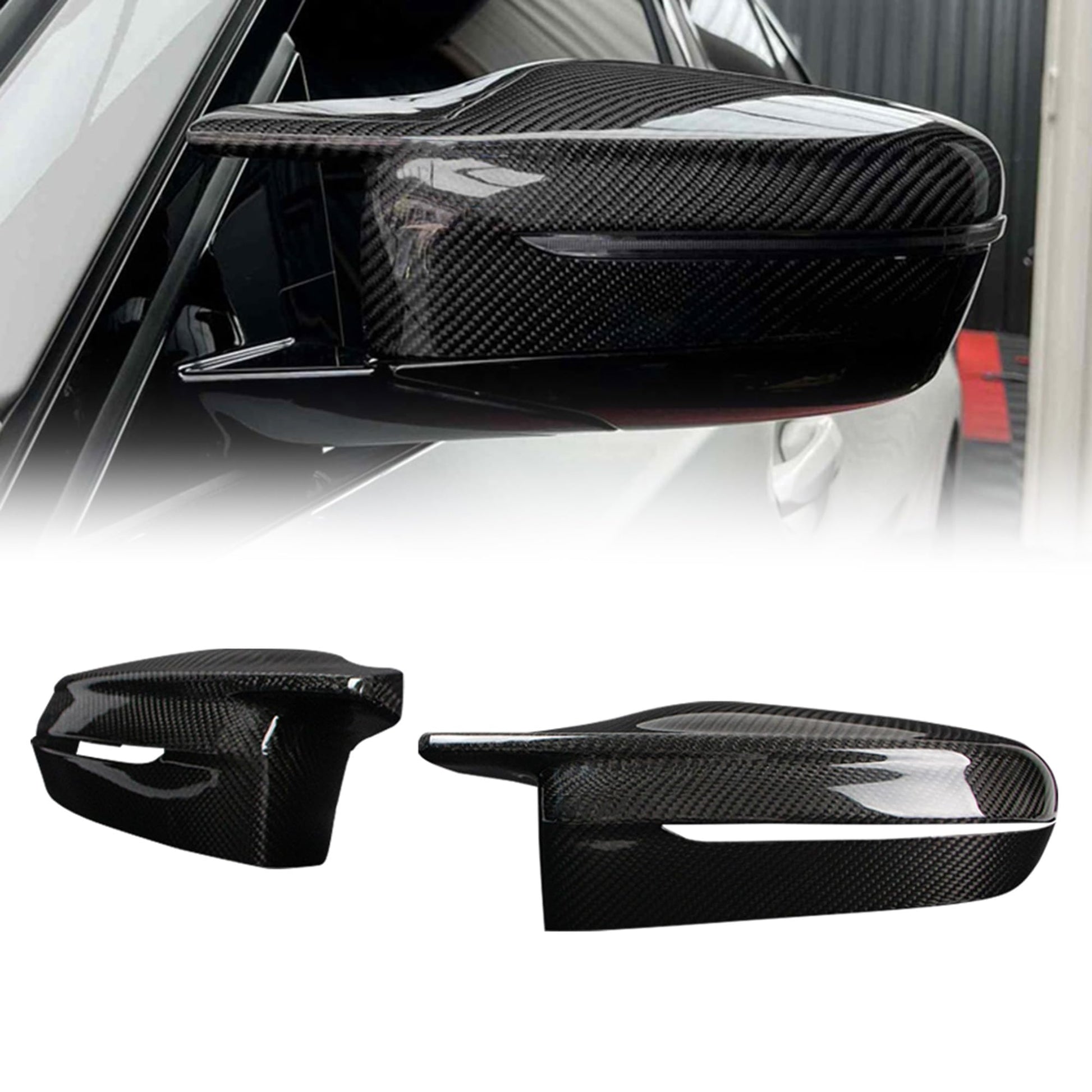 AeroBon CF Mirror Cap Overlays BMW 2 Series G42 / 3 Series G20 (2022-2026) - main hero view